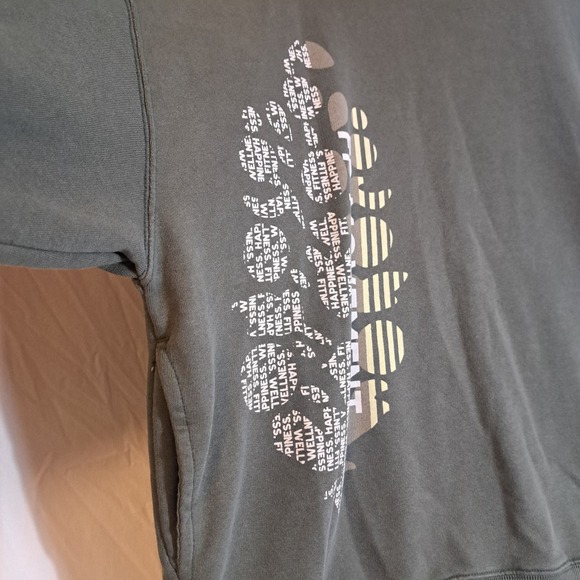 Free People Movement All Star Buti Oversize Graphic Sweatshirt Olive Green M - Picture 6 of 8